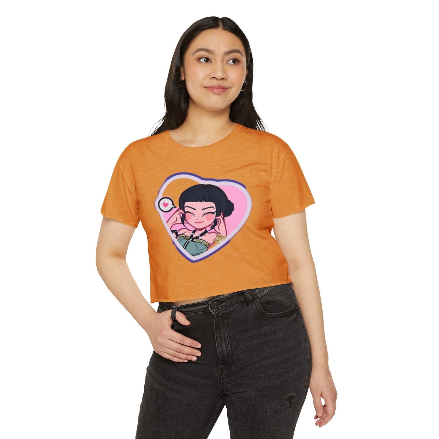 Idol style 1 Crop Top for Women, Summer Fashion, Cute Anime Tee, Festival Outfit, Anime Lover Gift