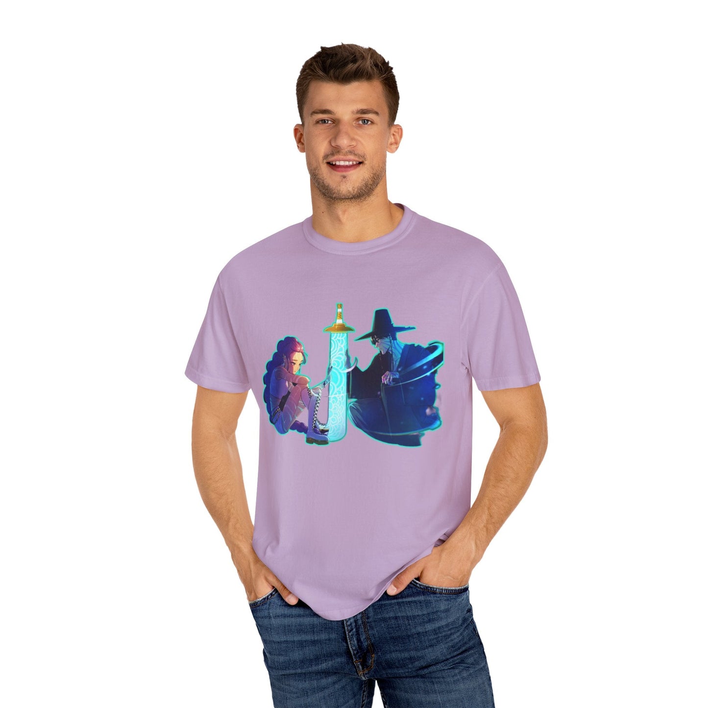 Unisex kpop Garment-Dyed T-shirt