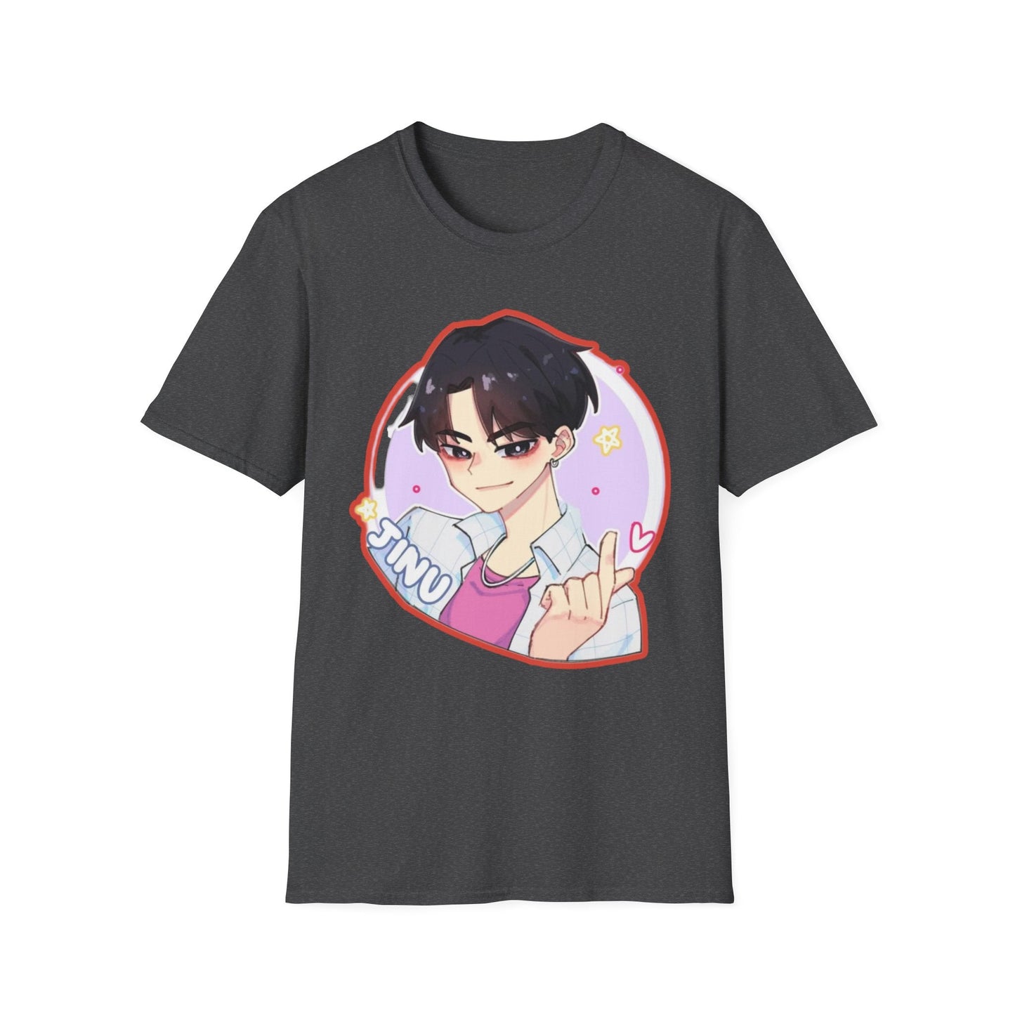 Anime Character kpop boy 2 T-Shirt, Cute Graphic Tee, Unisex Casual Wear, Gift for Teens, Kawaii Fashion, Birthday Present