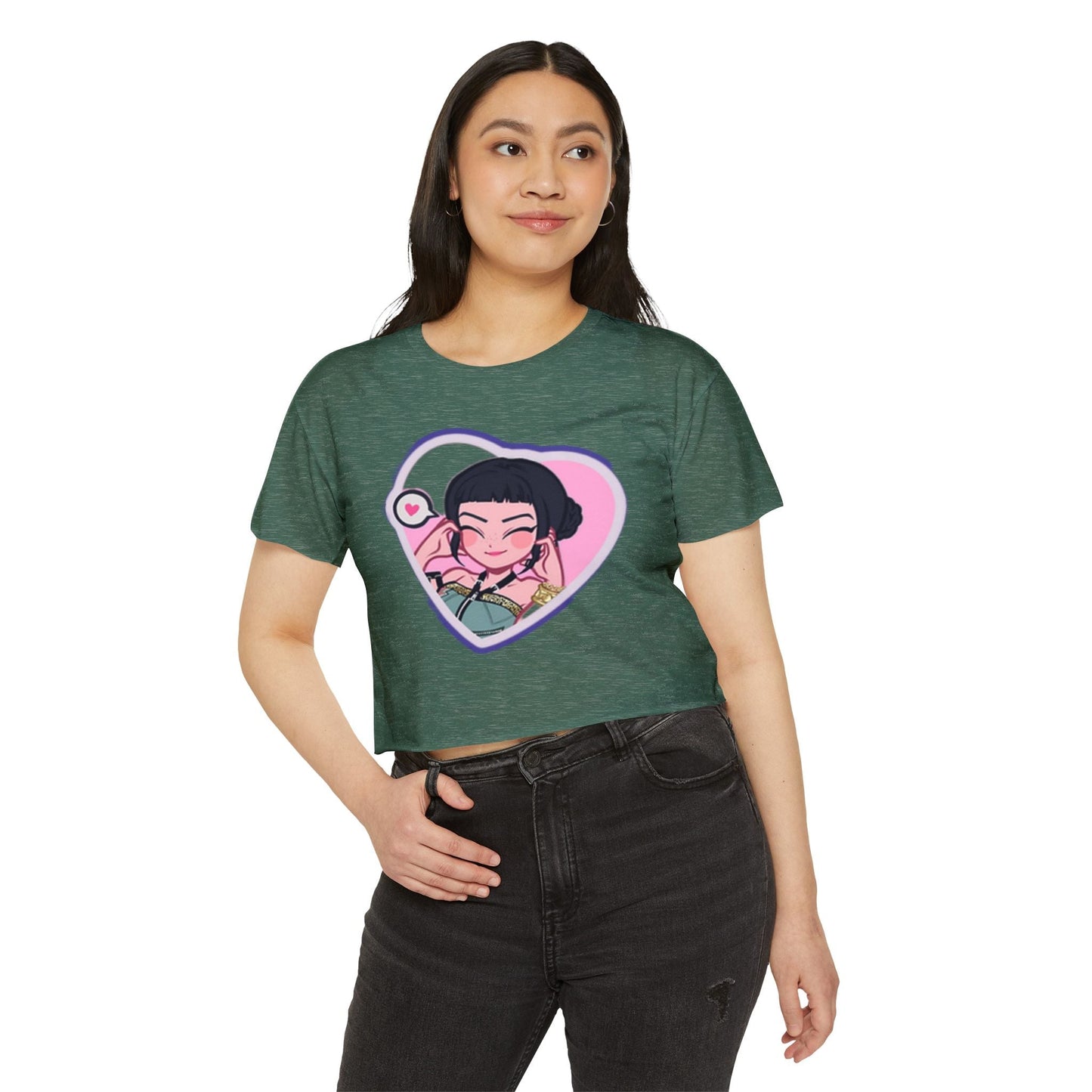 Idol style 1 Crop Top for Women, Summer Fashion, Cute Anime Tee, Festival Outfit, Anime Lover Gift
