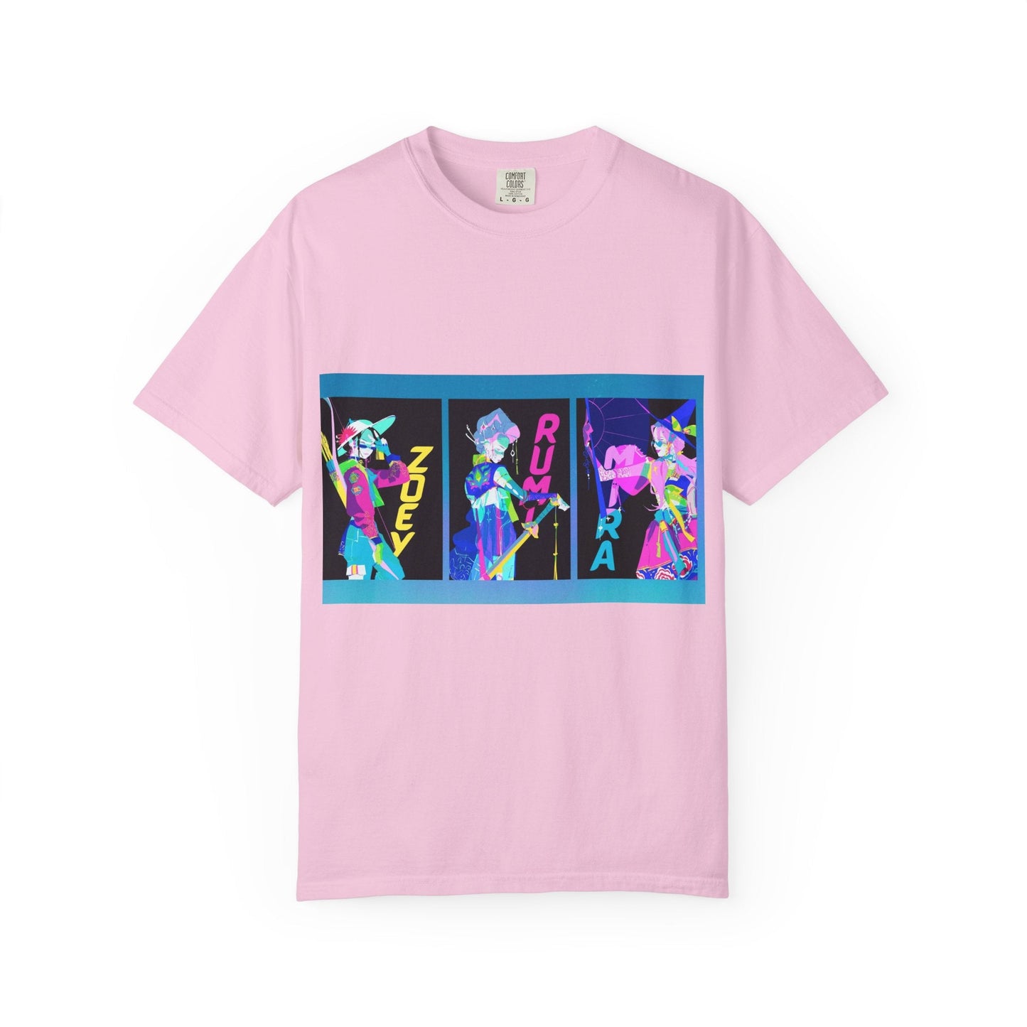 Anime-Inspired kpop Garment-Dyed T-shirt, Graphic Tee, Unisex Anime Shirt, Casual Wear, Gifts for Anime Lovers
