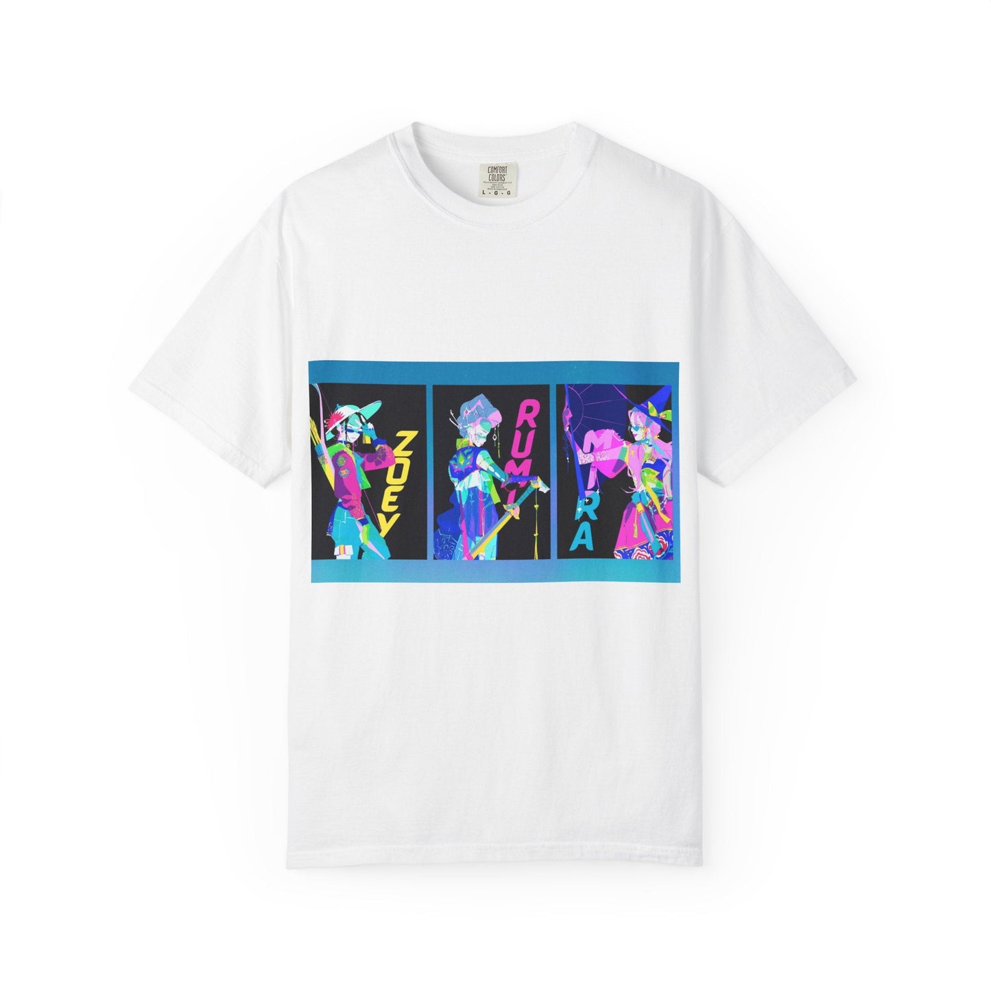 Anime-Inspired kpop Garment-Dyed T-shirt, Graphic Tee, Unisex Anime Shirt, Casual Wear, Gifts for Anime Lovers