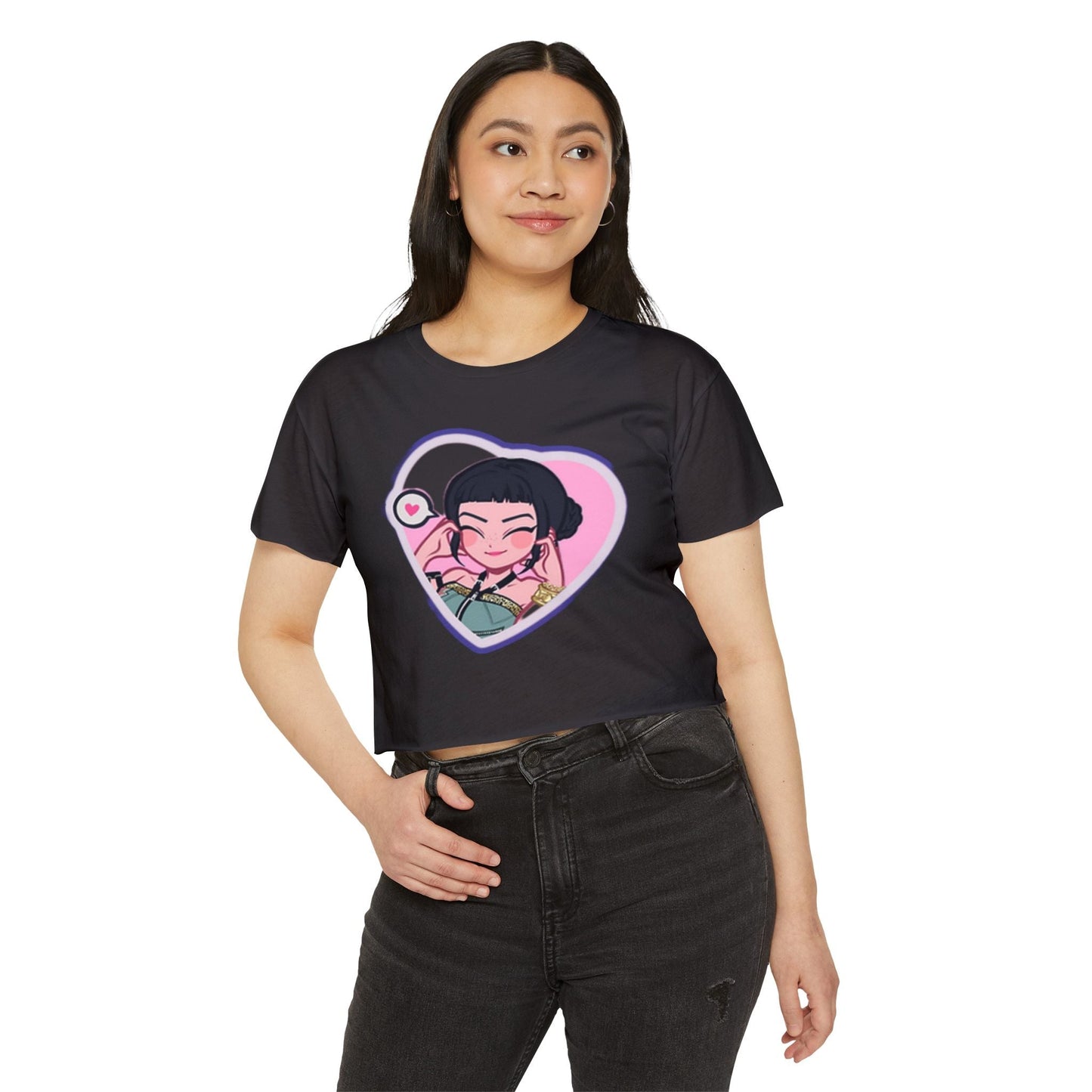 Idol style 1 Crop Top for Women, Summer Fashion, Cute Anime Tee, Festival Outfit, Anime Lover Gift
