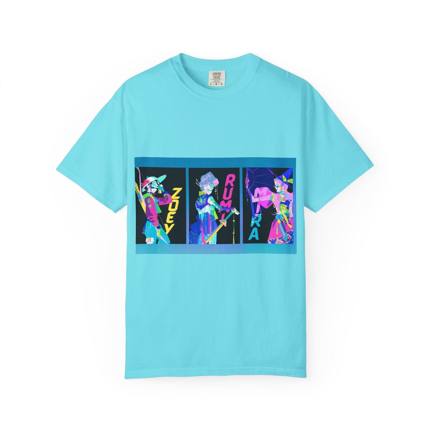 Anime-Inspired kpop Garment-Dyed T-shirt, Graphic Tee, Unisex Anime Shirt, Casual Wear, Gifts for Anime Lovers