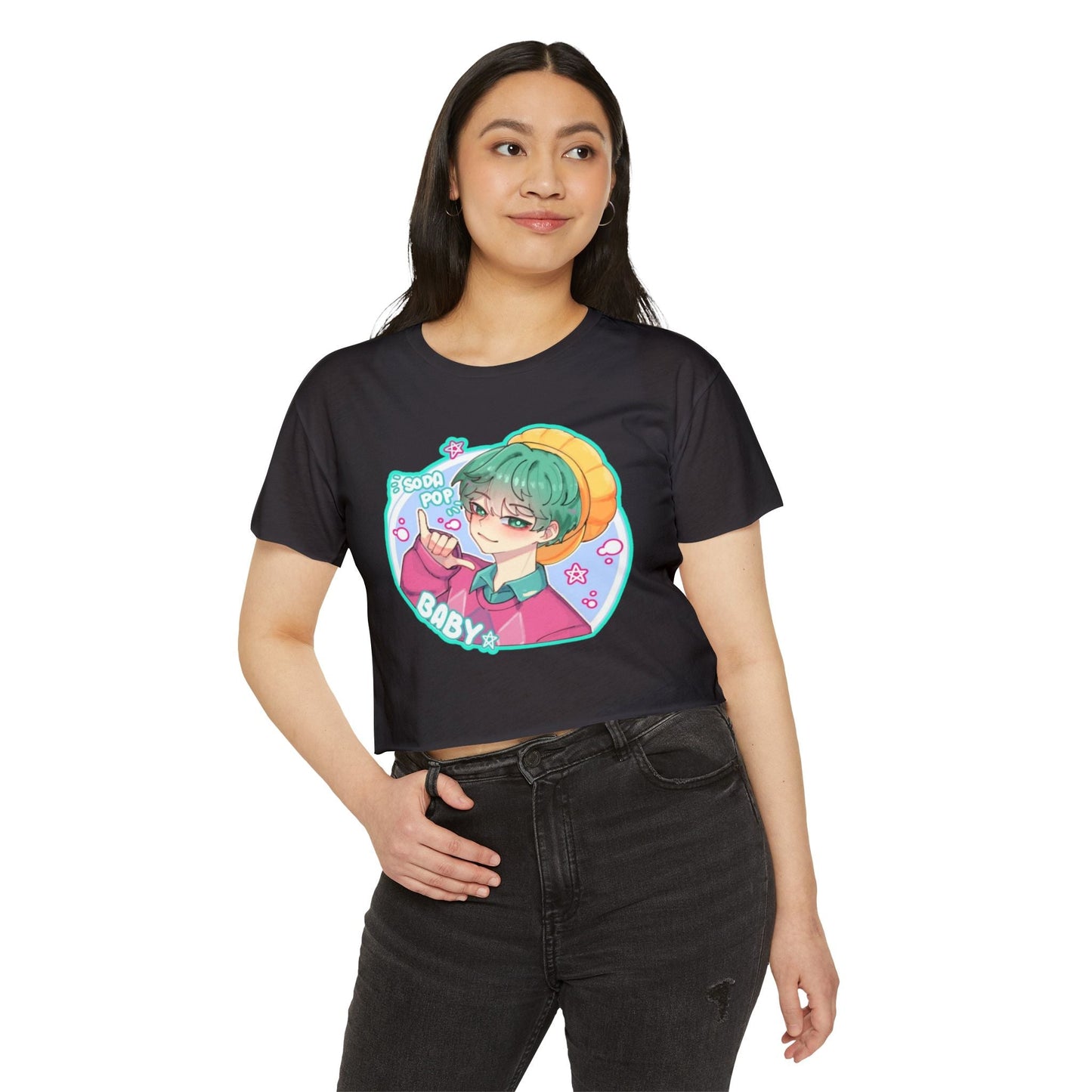 Cute Graphic kpop boys 3 Crop Top for Women, Festival Wear, Baby Pop Art Tee, Casual Summer Top, Gift for Music Lovers, Trendy Streetwear