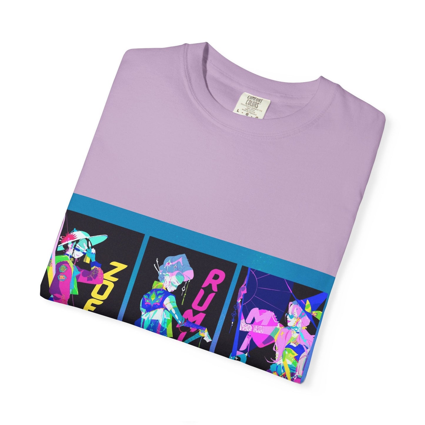 Anime-Inspired kpop Garment-Dyed T-shirt, Graphic Tee, Unisex Anime Shirt, Casual Wear, Gifts for Anime Lovers