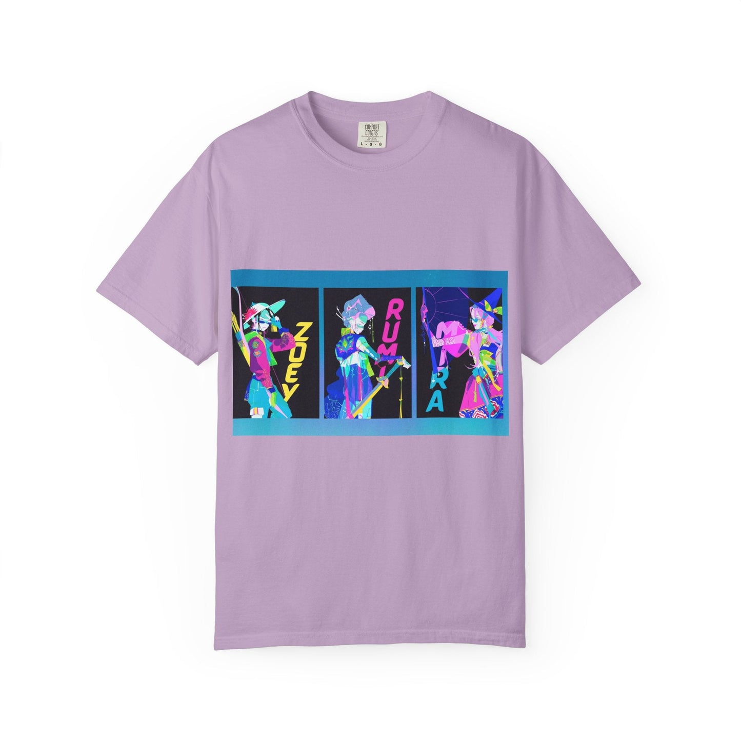 Anime-Inspired kpop Garment-Dyed T-shirt, Graphic Tee, Unisex Anime Shirt, Casual Wear, Gifts for Anime Lovers