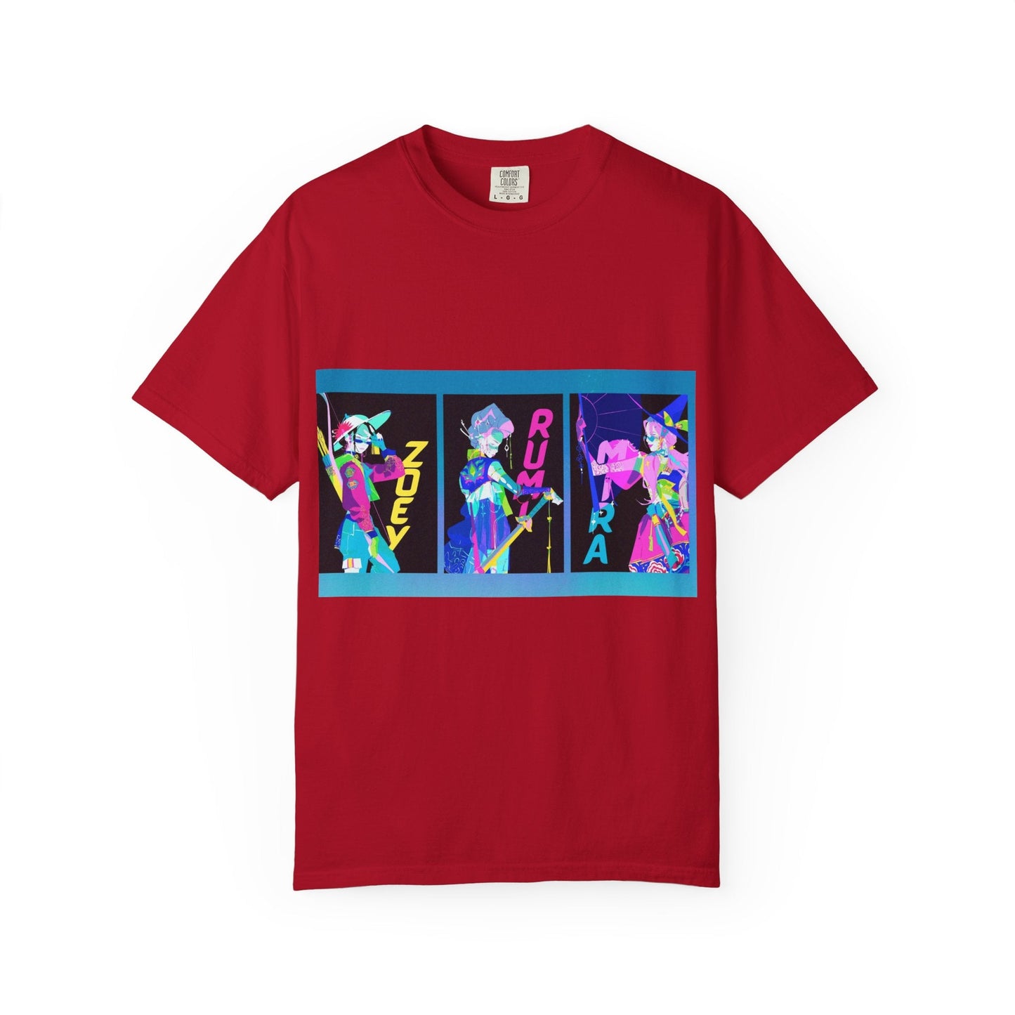 Anime-Inspired kpop Garment-Dyed T-shirt, Graphic Tee, Unisex Anime Shirt, Casual Wear, Gifts for Anime Lovers