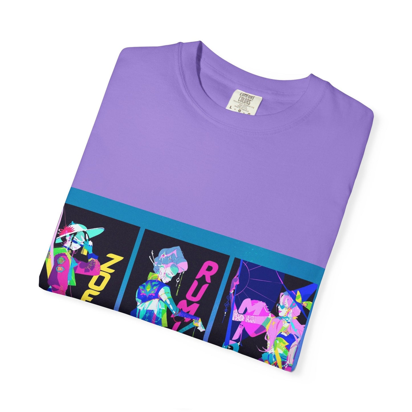 Anime-Inspired kpop Garment-Dyed T-shirt, Graphic Tee, Unisex Anime Shirt, Casual Wear, Gifts for Anime Lovers