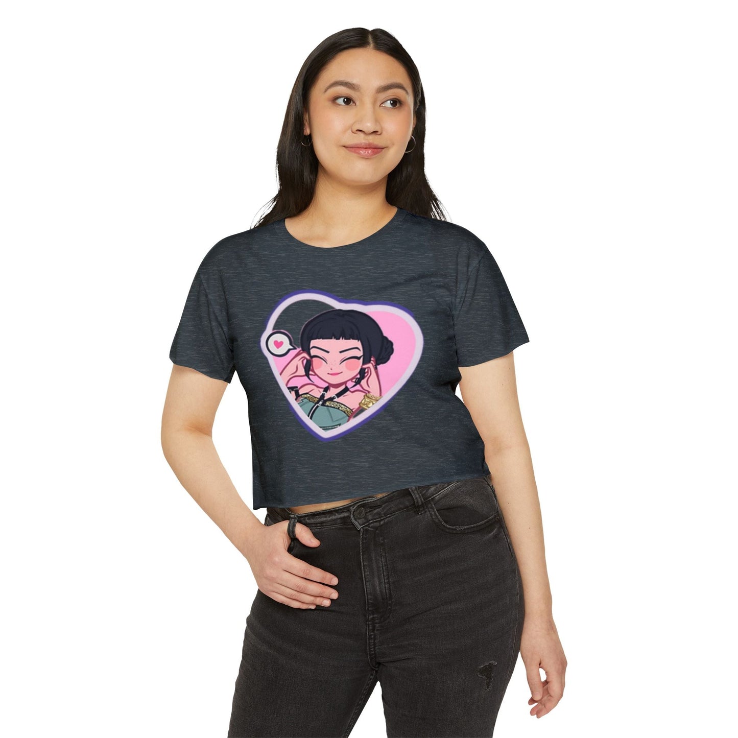 Idol style 1 Crop Top for Women, Summer Fashion, Cute Anime Tee, Festival Outfit, Anime Lover Gift
