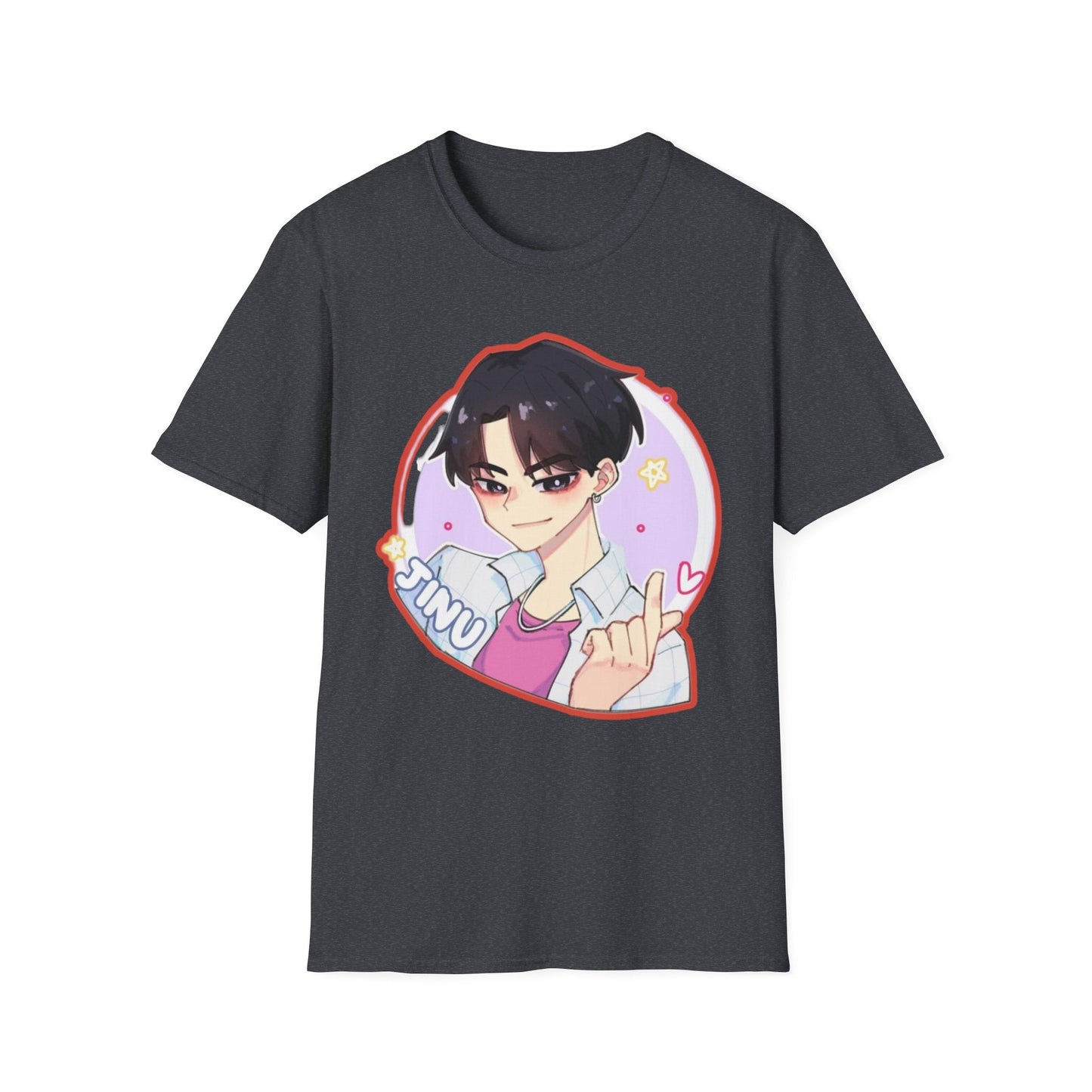 Anime Character kpop boy 2 T-Shirt, Cute Graphic Tee, Unisex Casual Wear, Gift for Teens, Kawaii Fashion, Birthday Present