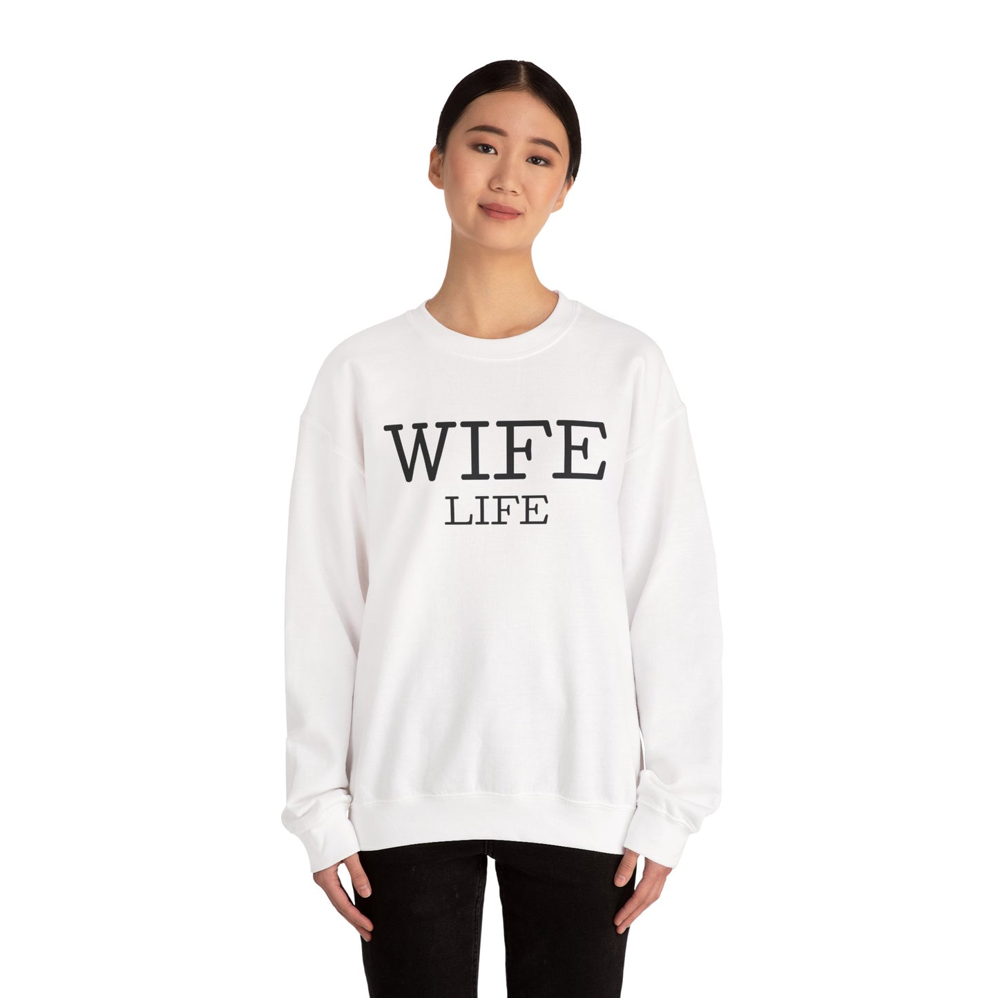 Wife Life Crewneck Sweatshirt, Cozy Wife Gift, Unisex Sweatshirt, Mother's Day Gift, Relaxed Fit Apparel, Casual Everyday Wear
