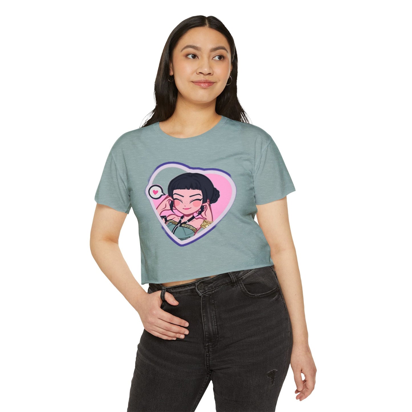 Idol style 1 Crop Top for Women, Summer Fashion, Cute Anime Tee, Festival Outfit, Anime Lover Gift