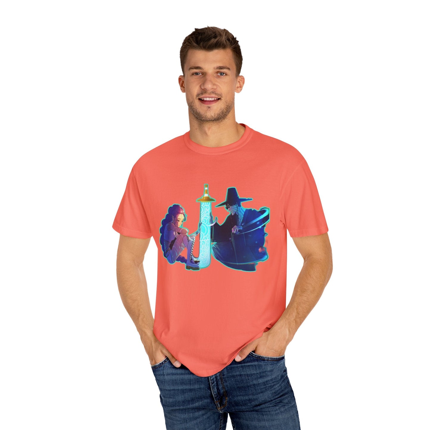 Unisex kpop Garment-Dyed T-shirt