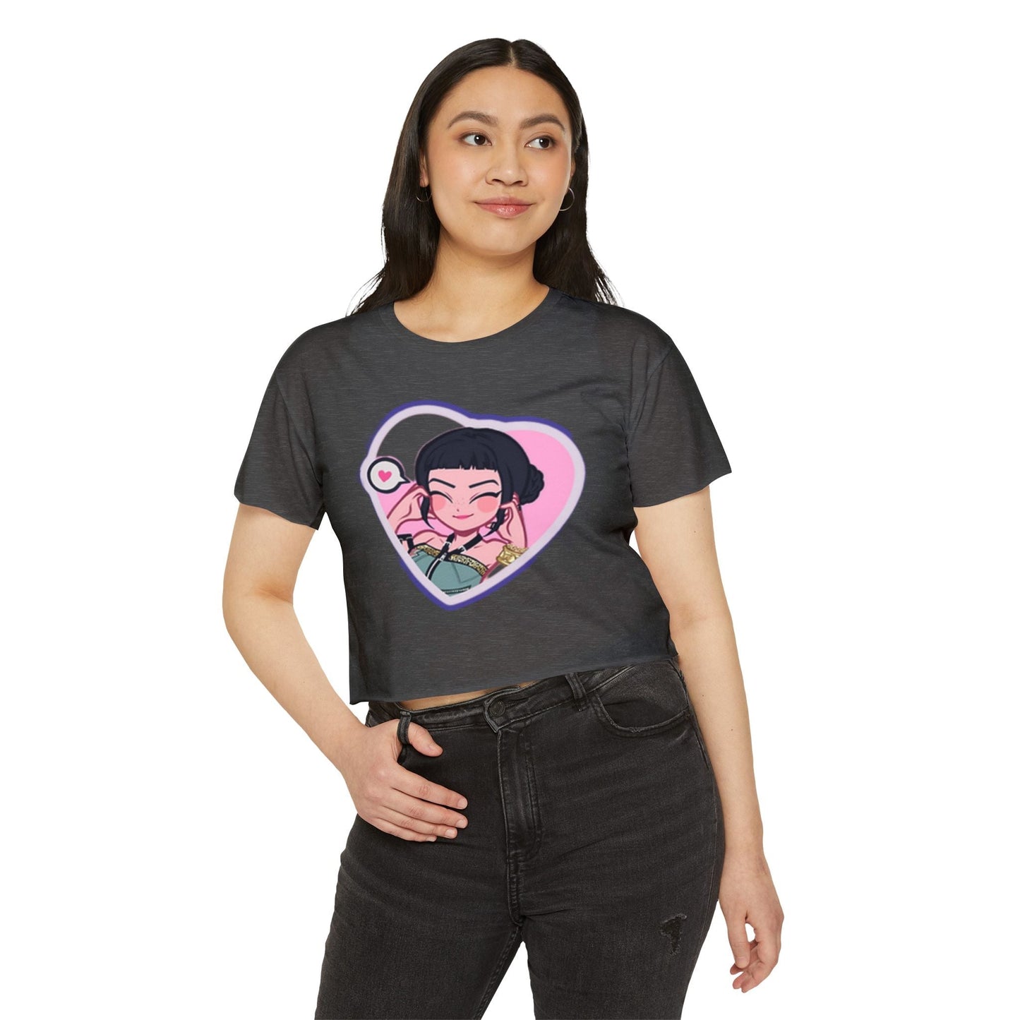 Idol style 1 Crop Top for Women, Summer Fashion, Cute Anime Tee, Festival Outfit, Anime Lover Gift