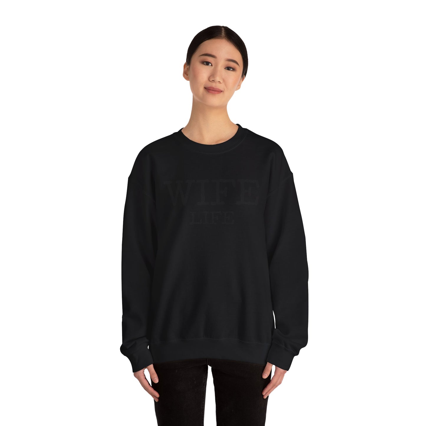 Wife Life Crewneck Sweatshirt, Cozy Wife Gift, Unisex Sweatshirt, Mother's Day Gift, Relaxed Fit Apparel, Casual Everyday Wear