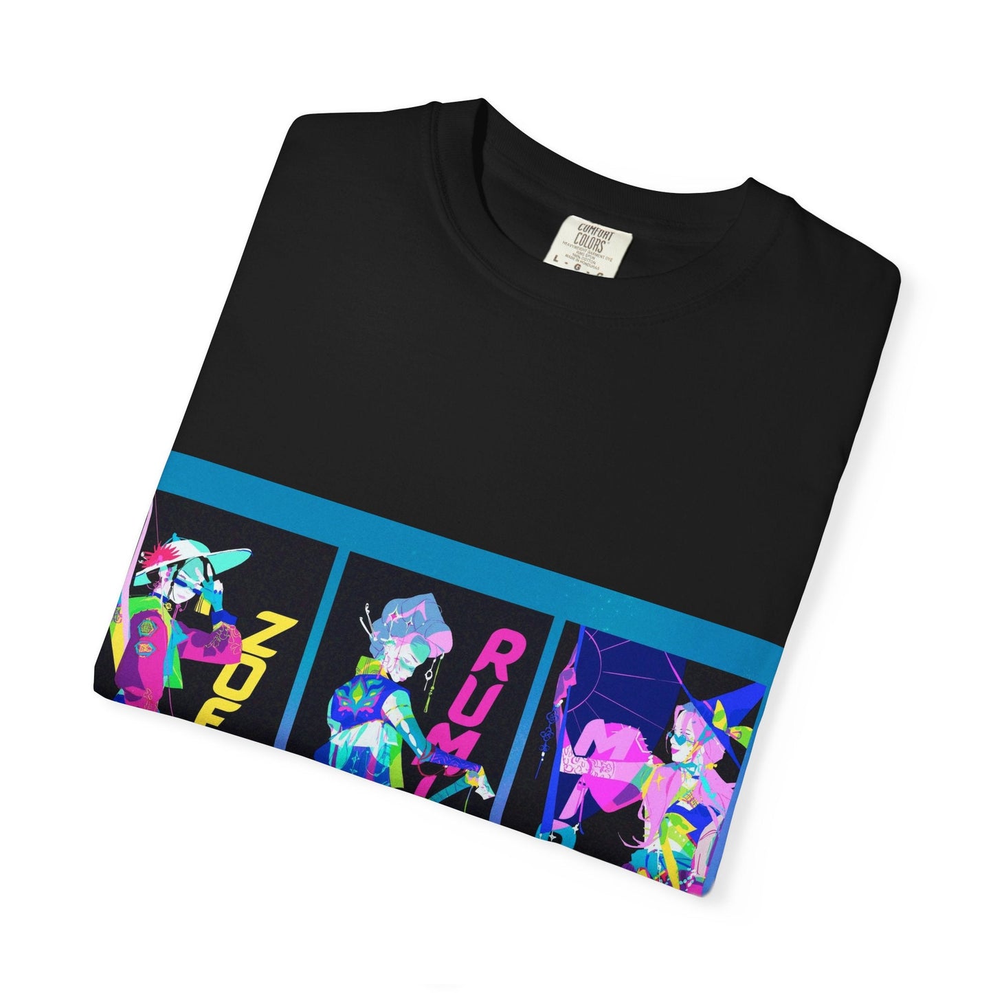Anime-Inspired kpop Garment-Dyed T-shirt, Graphic Tee, Unisex Anime Shirt, Casual Wear, Gifts for Anime Lovers