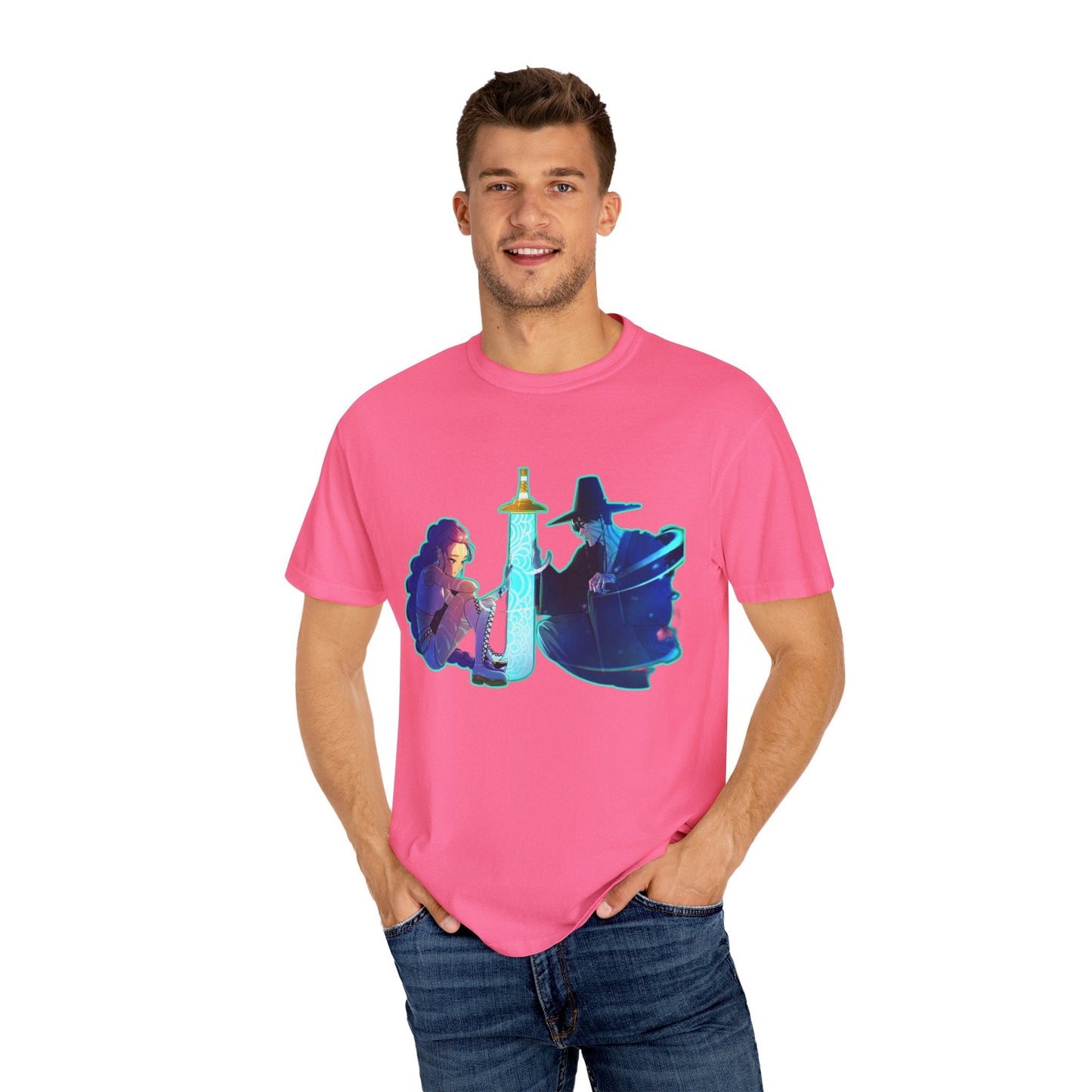 Unisex kpop Garment-Dyed T-shirt