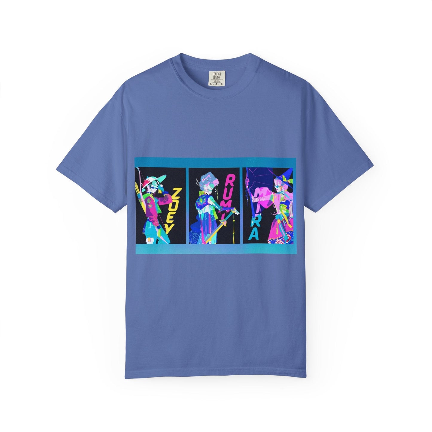 Anime-Inspired kpop Garment-Dyed T-shirt, Graphic Tee, Unisex Anime Shirt, Casual Wear, Gifts for Anime Lovers