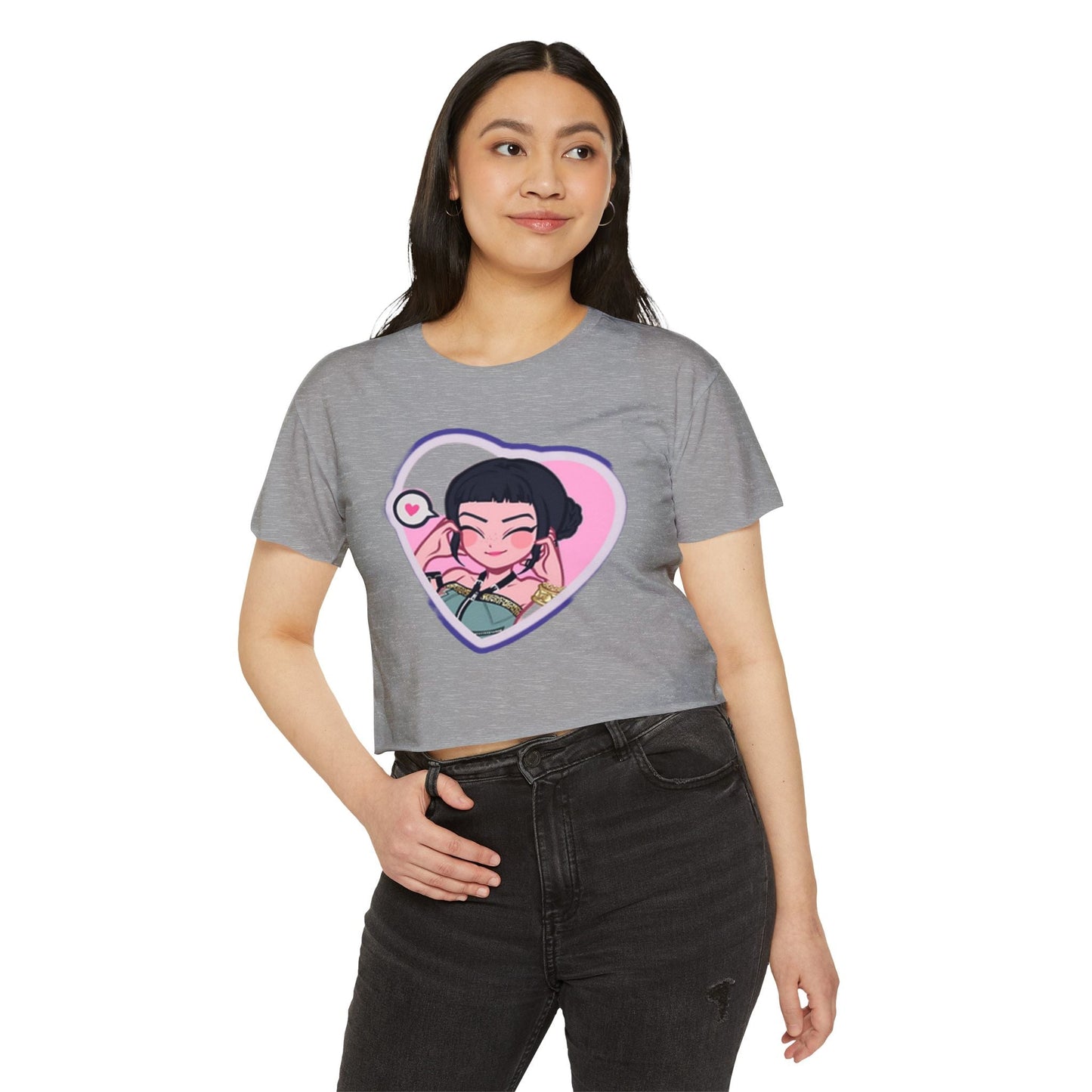 Idol style 1 Crop Top for Women, Summer Fashion, Cute Anime Tee, Festival Outfit, Anime Lover Gift