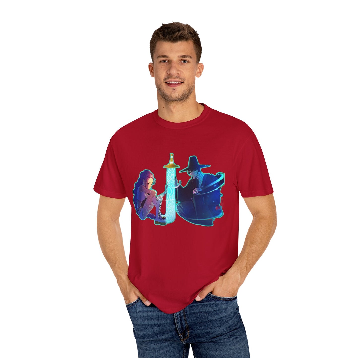 Unisex kpop Garment-Dyed T-shirt
