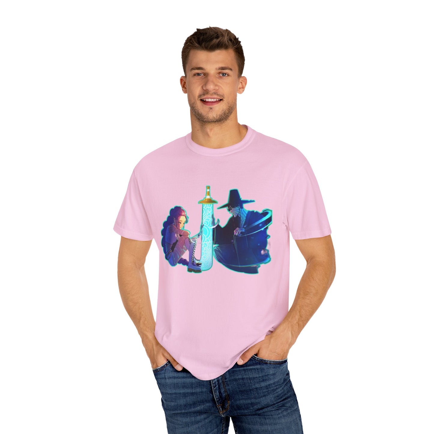 Unisex kpop Garment-Dyed T-shirt
