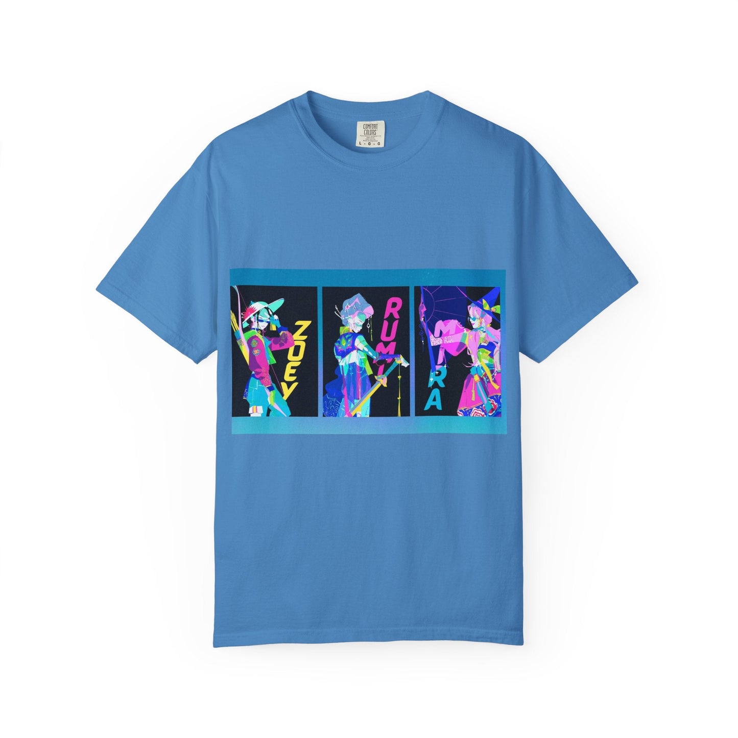 Anime-Inspired kpop Garment-Dyed T-shirt, Graphic Tee, Unisex Anime Shirt, Casual Wear, Gifts for Anime Lovers
