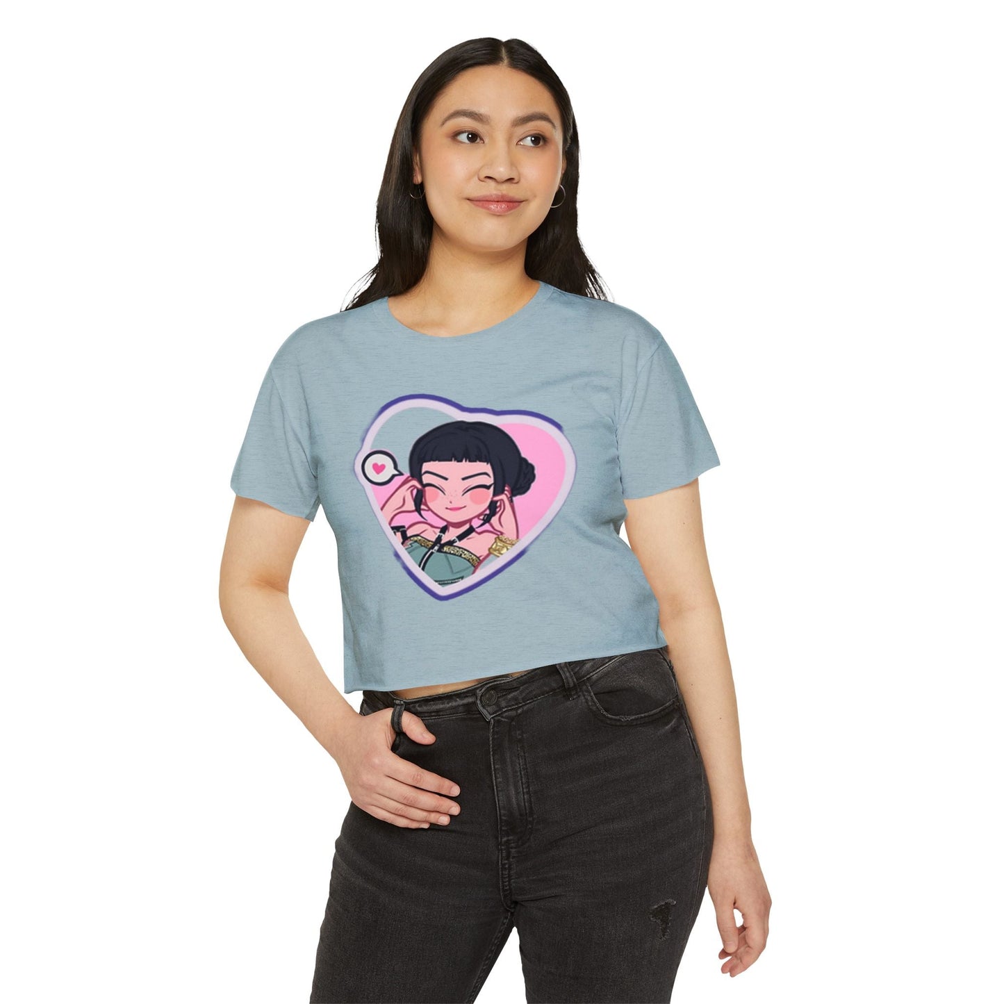 Idol style 1 Crop Top for Women, Summer Fashion, Cute Anime Tee, Festival Outfit, Anime Lover Gift