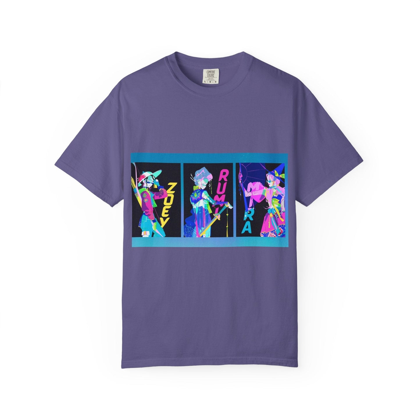 Anime-Inspired kpop Garment-Dyed T-shirt, Graphic Tee, Unisex Anime Shirt, Casual Wear, Gifts for Anime Lovers