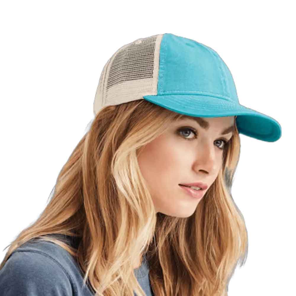 Embroidered Wifey/Hubby Pigment-Dyed Trucker Hat – Anniversary Gift Cap