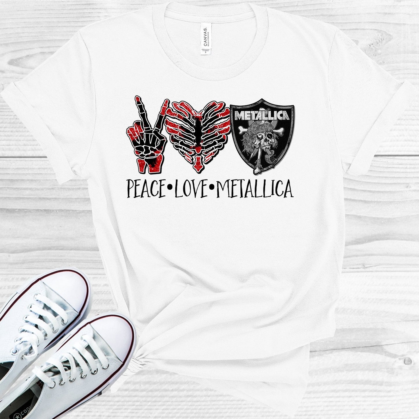 Peace Love Metallica Graphic Tee