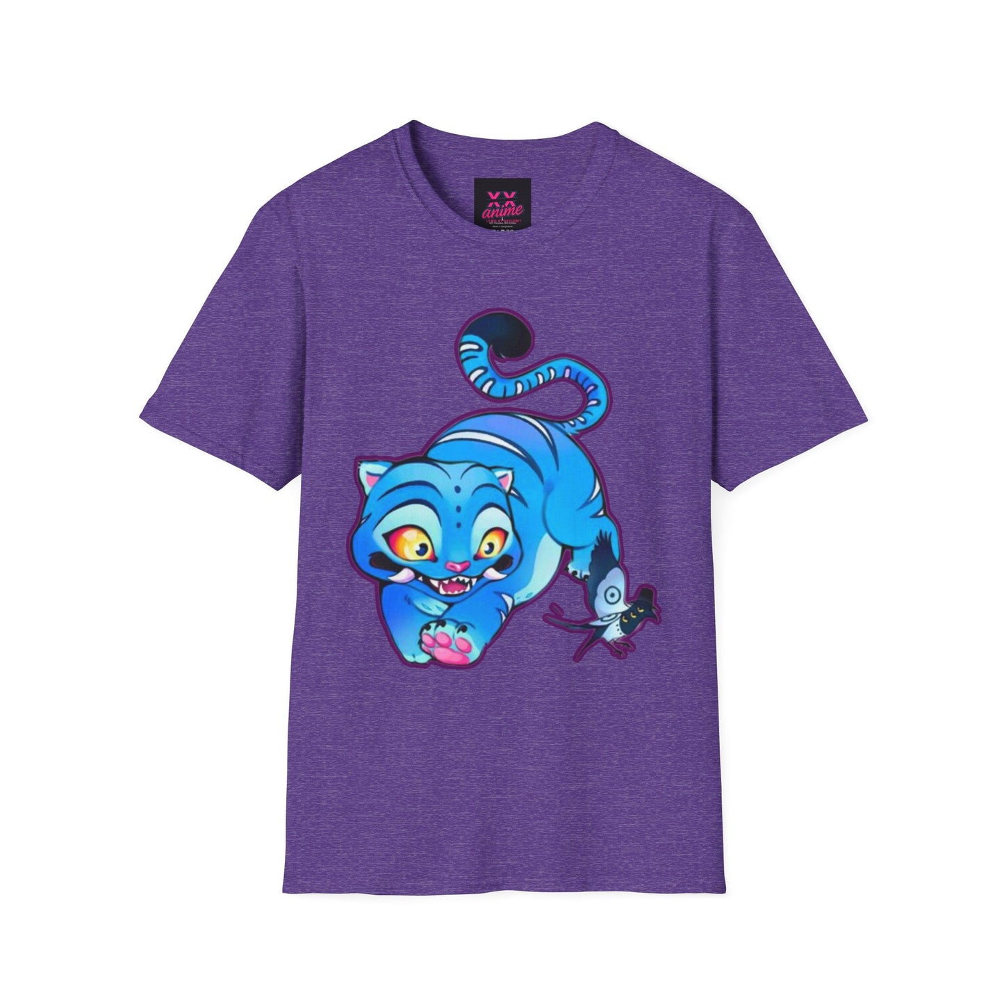 Playful Anime idol tiger Unisex T-Shirt, Cute Cat Design, Gift for Anime Lovers, Casual Wear, Summer Outfit, Unique Graphic Tee