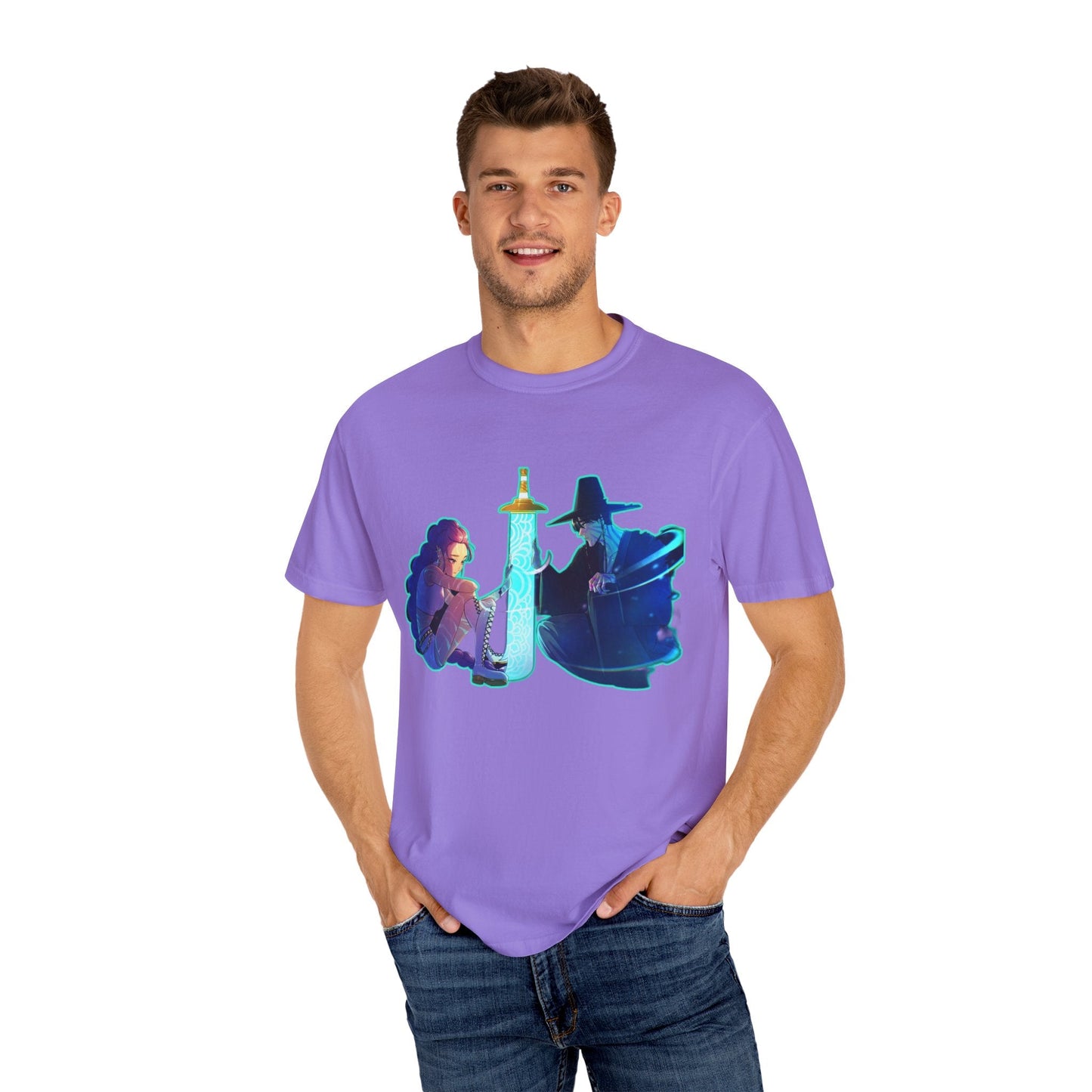 Unisex kpop Garment-Dyed T-shirt