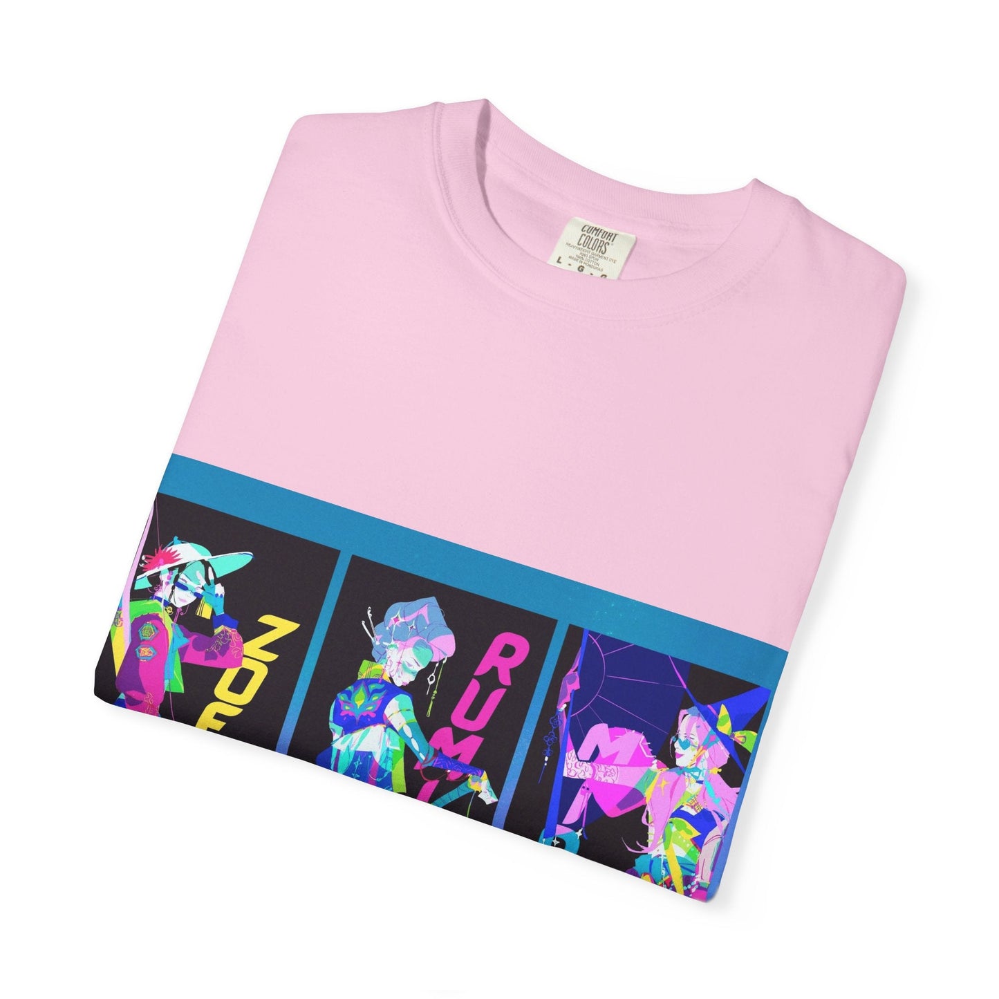 Anime-Inspired kpop Garment-Dyed T-shirt, Graphic Tee, Unisex Anime Shirt, Casual Wear, Gifts for Anime Lovers