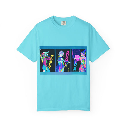Anime-Inspired kpop Garment-Dyed T-shirt, Graphic Tee, Unisex Anime Shirt, Casual Wear, Gifts for Anime Lovers