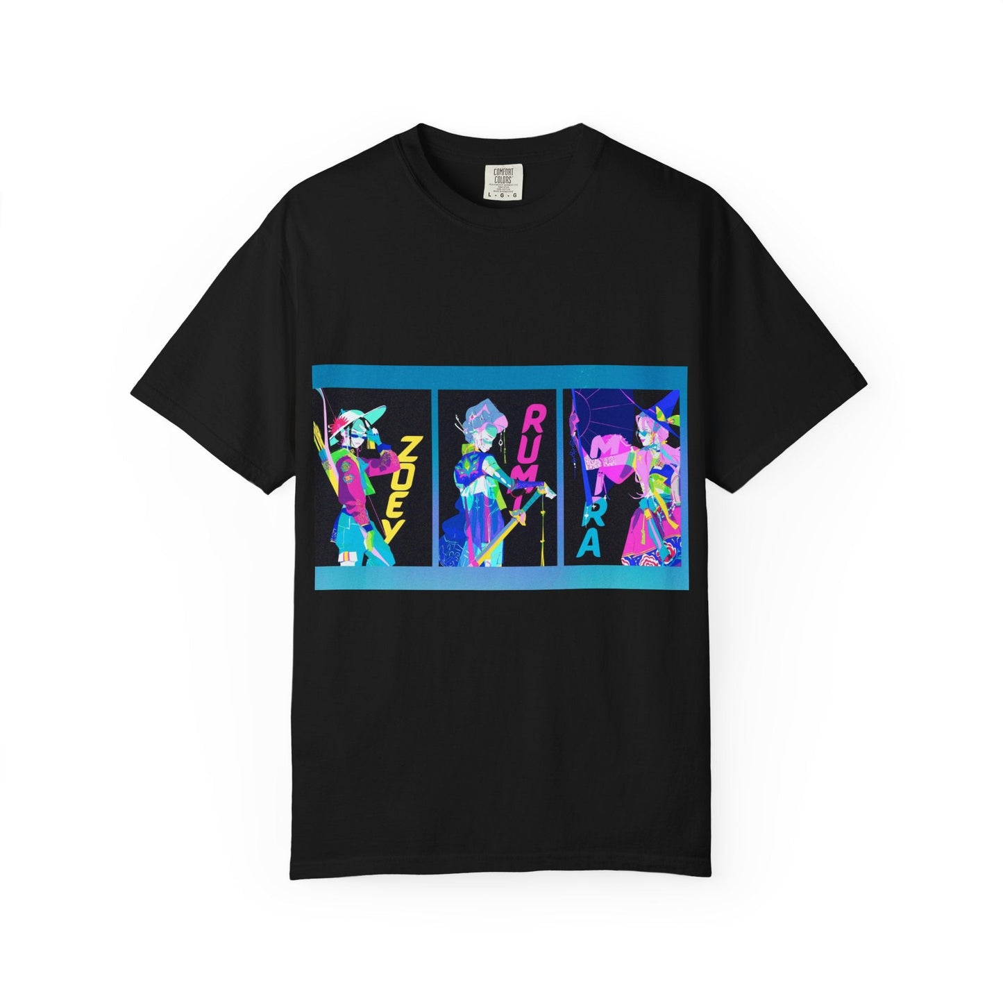 Anime-Inspired kpop Garment-Dyed T-shirt, Graphic Tee, Unisex Anime Shirt, Casual Wear, Gifts for Anime Lovers