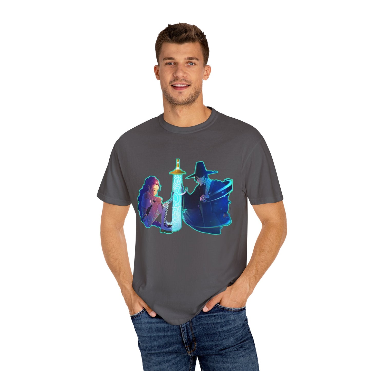 Unisex kpop Garment-Dyed T-shirt