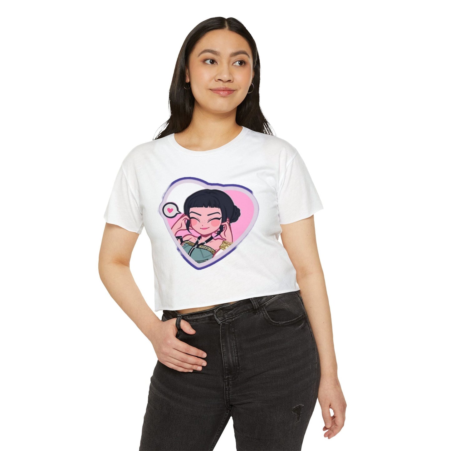 Idol style 1 Crop Top for Women, Summer Fashion, Cute Anime Tee, Festival Outfit, Anime Lover Gift