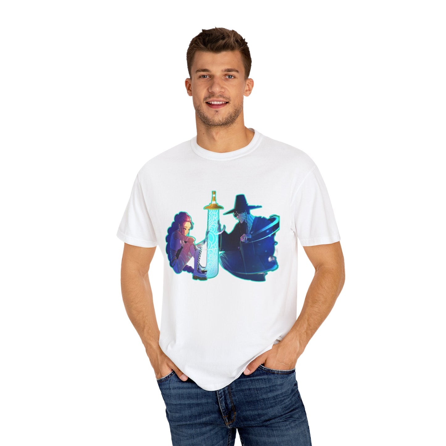 Unisex kpop Garment-Dyed T-shirt