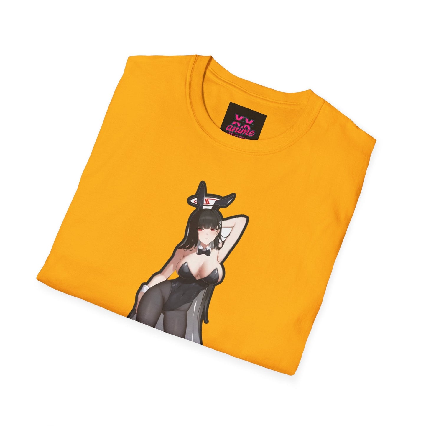 Anime-Inspired Witchy lewd bunny 2 T-Shirt: Spooky Season Vibe, Perfect for Comic Con, Halloween Party, or Casual Wear, Unisex Softstyle Tee, [...]