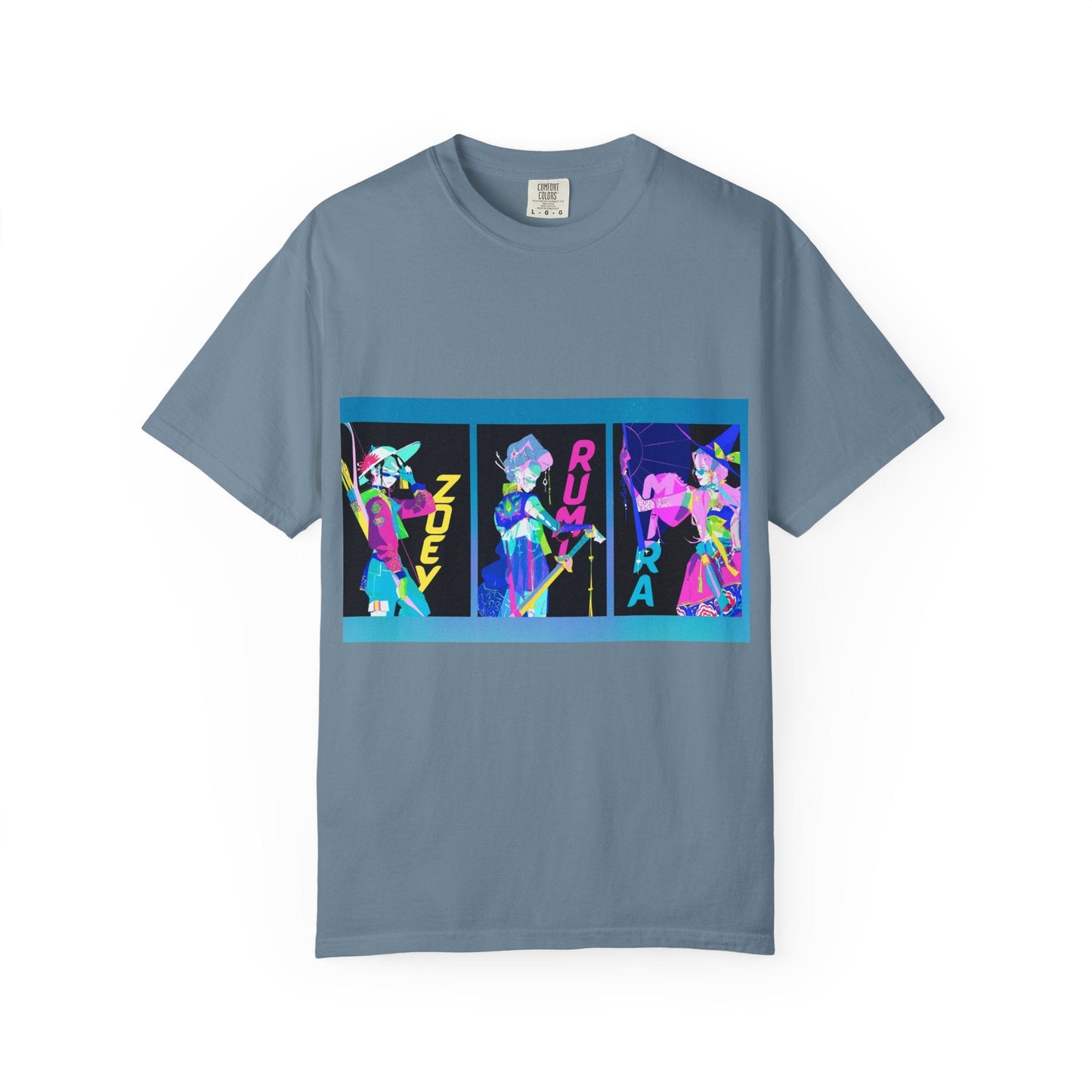 Anime-Inspired kpop Garment-Dyed T-shirt, Graphic Tee, Unisex Anime Shirt, Casual Wear, Gifts for Anime Lovers