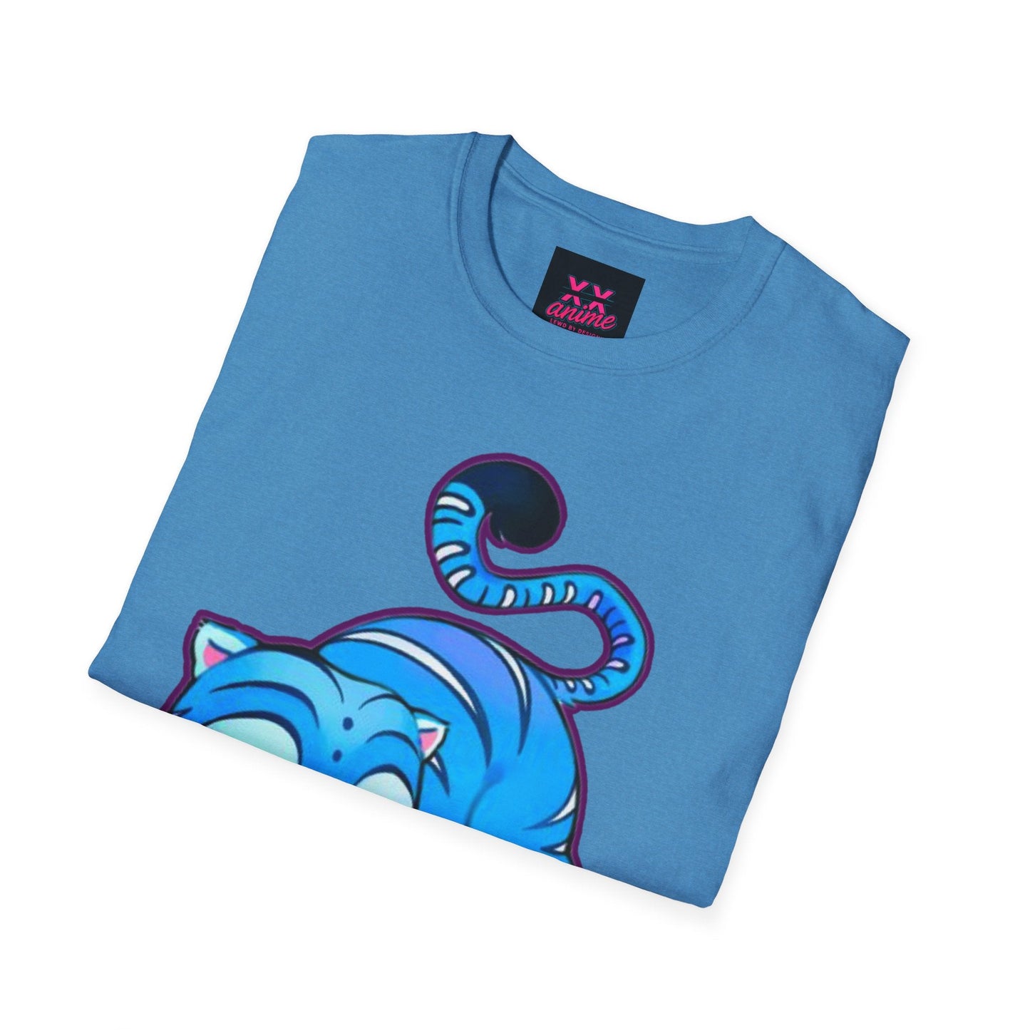 Playful Anime idol tiger Unisex T-Shirt, Cute Cat Design, Gift for Anime Lovers, Casual Wear, Summer Outfit, Unique Graphic Tee