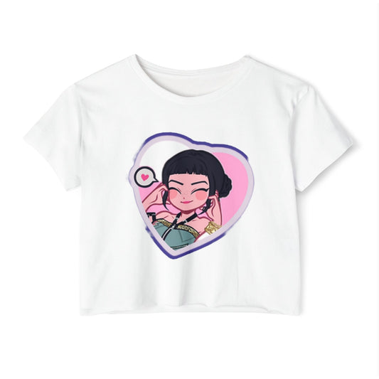 Idol style 1 Crop Top for Women, Summer Fashion, Cute Anime Tee, Festival Outfit, Anime Lover Gift