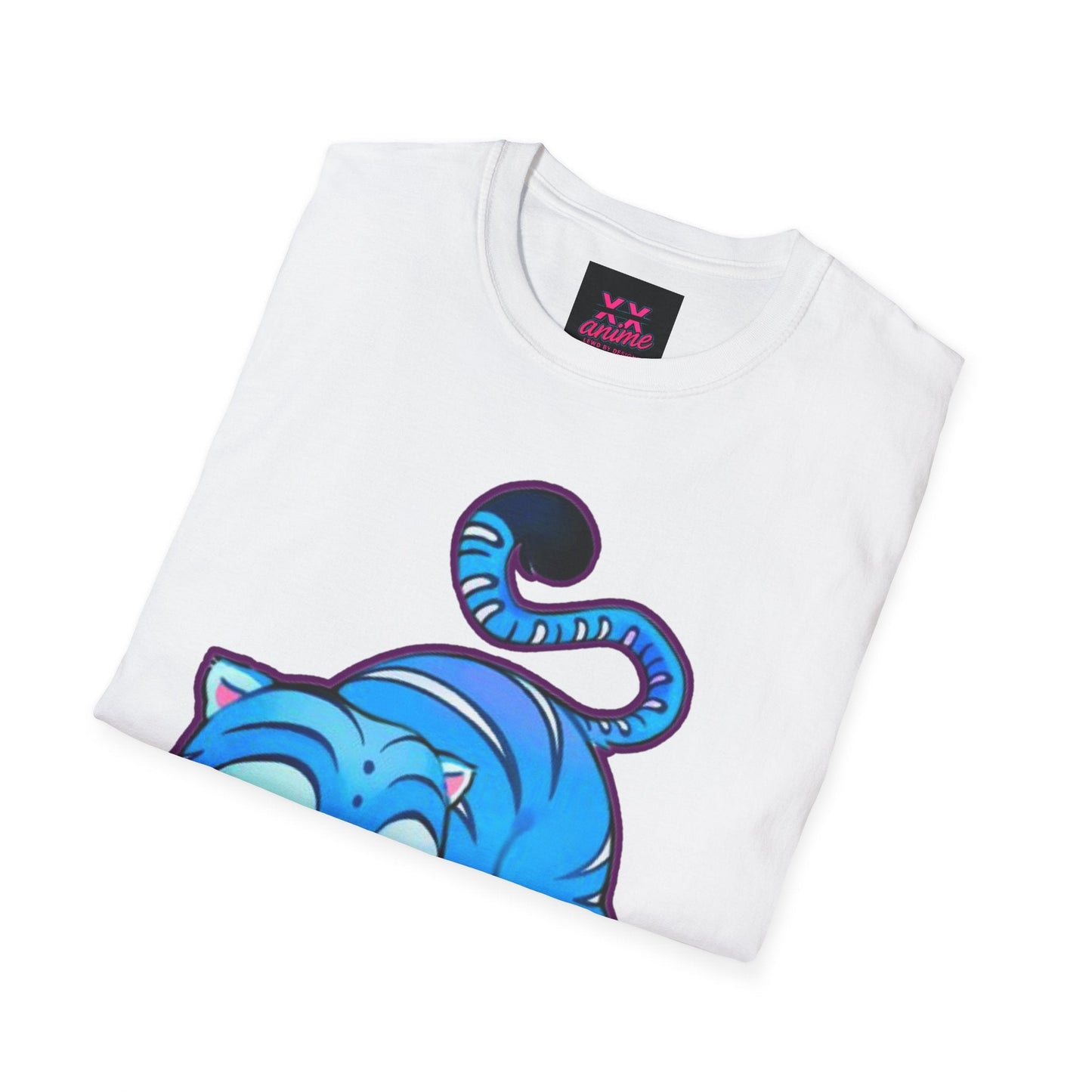 Playful Anime idol tiger Unisex T-Shirt, Cute Cat Design, Gift for Anime Lovers, Casual Wear, Summer Outfit, Unique Graphic Tee