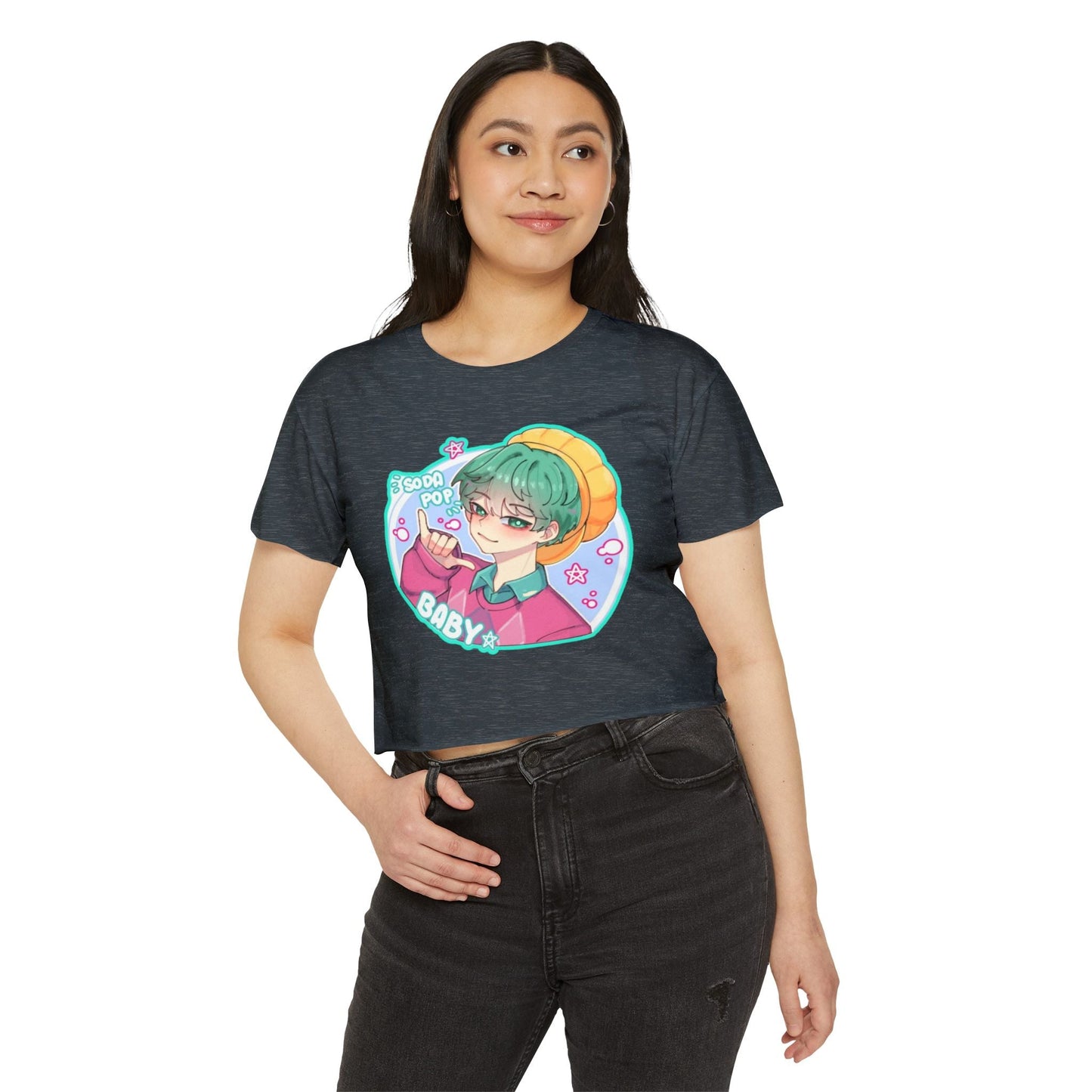 Cute Graphic kpop boys 3 Crop Top for Women, Festival Wear, Baby Pop Art Tee, Casual Summer Top, Gift for Music Lovers, Trendy Streetwear