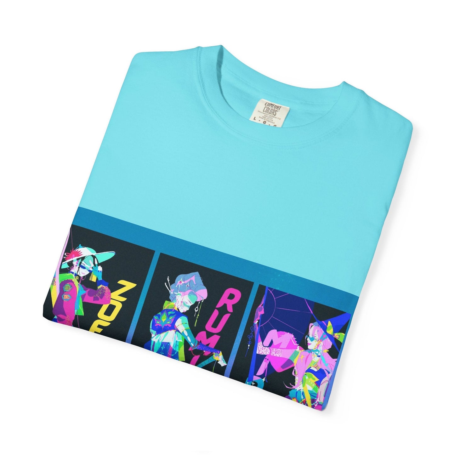 Anime-Inspired kpop Garment-Dyed T-shirt, Graphic Tee, Unisex Anime Shirt, Casual Wear, Gifts for Anime Lovers