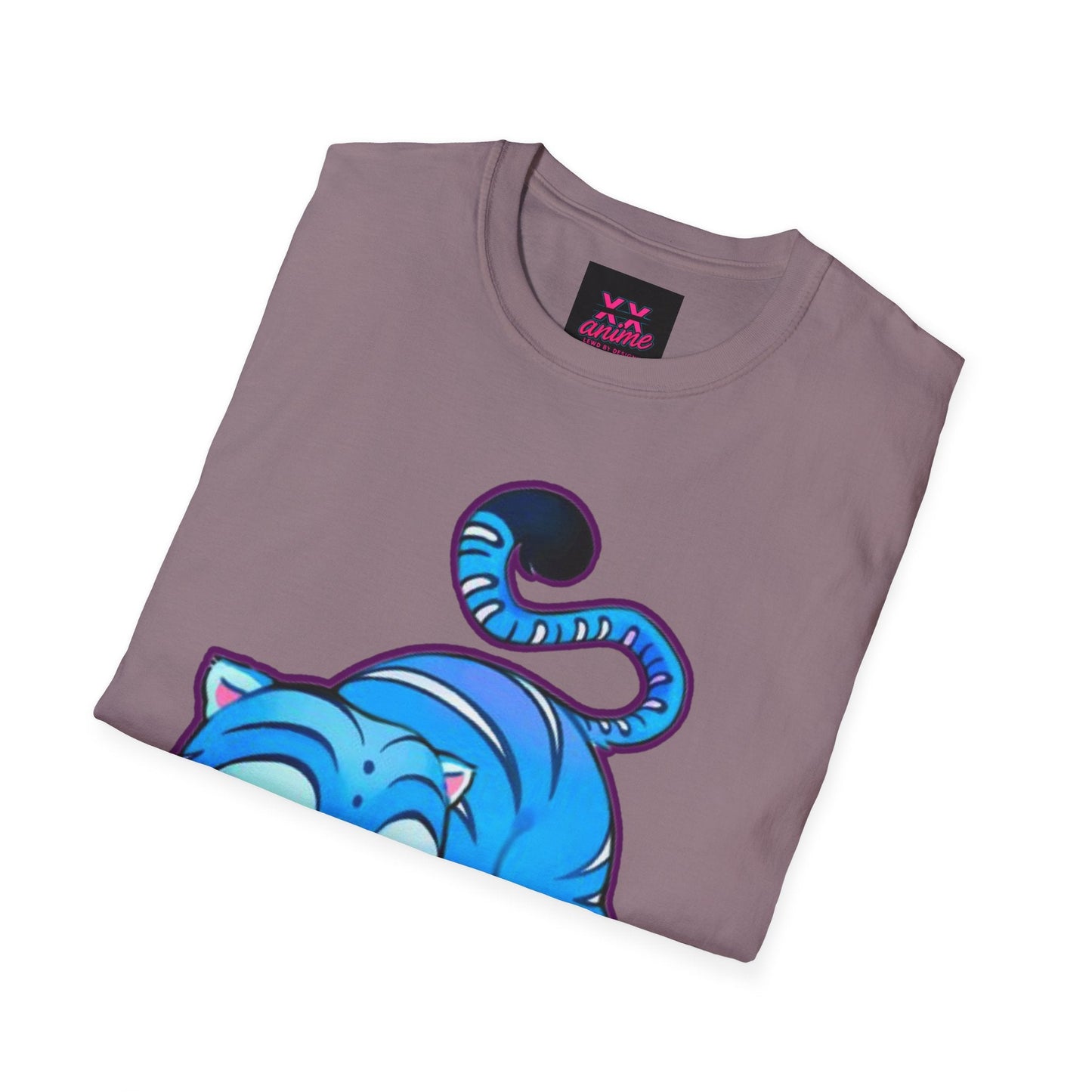 Playful Anime idol tiger Unisex T-Shirt, Cute Cat Design, Gift for Anime Lovers, Casual Wear, Summer Outfit, Unique Graphic Tee