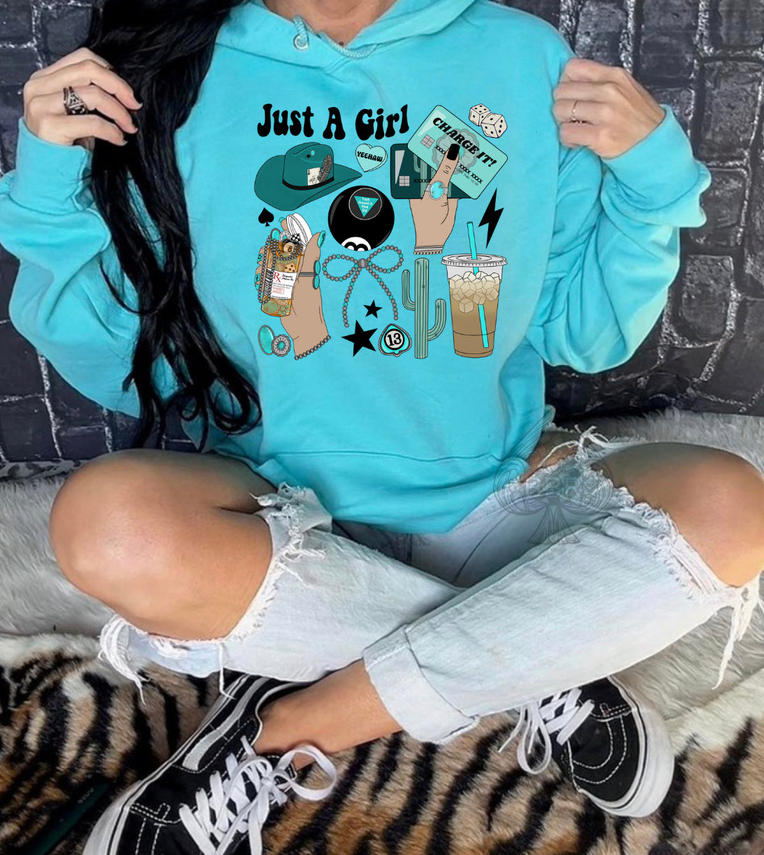 Just a girl collage Hoodie
