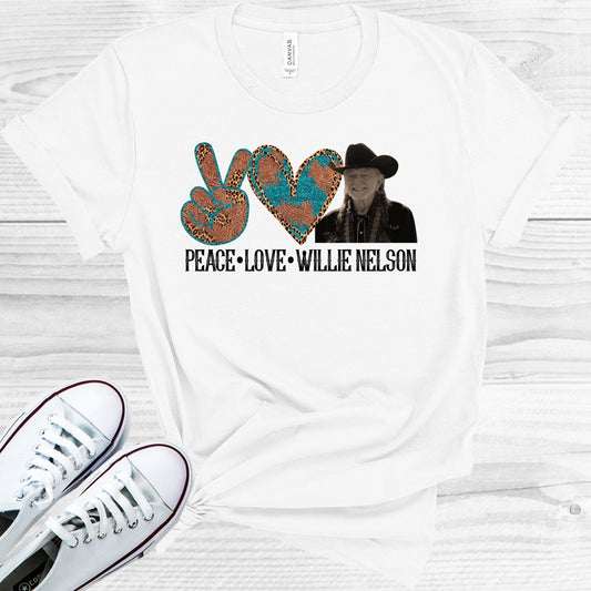 Peace Love Willie Nelson Graphic Tee