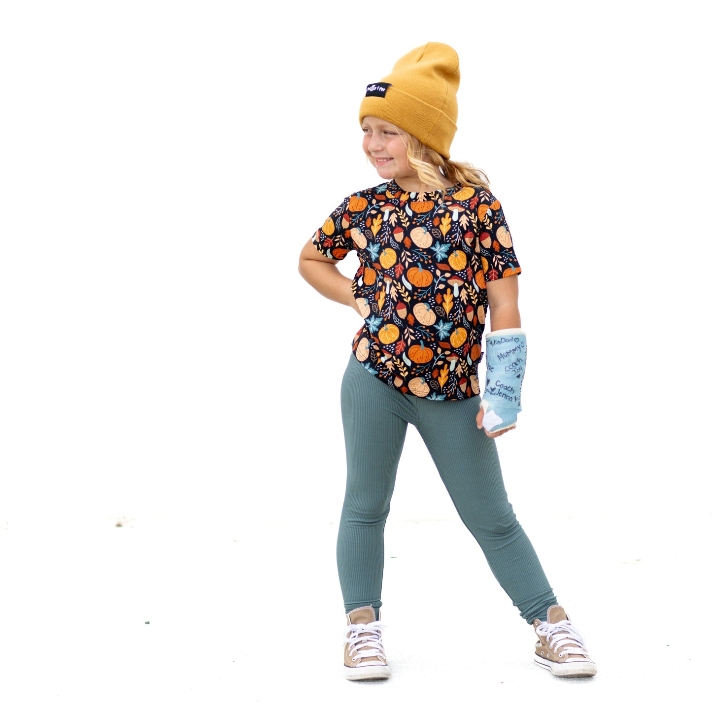 BAMBOO BASIC TEE- Pumpkin Leaves